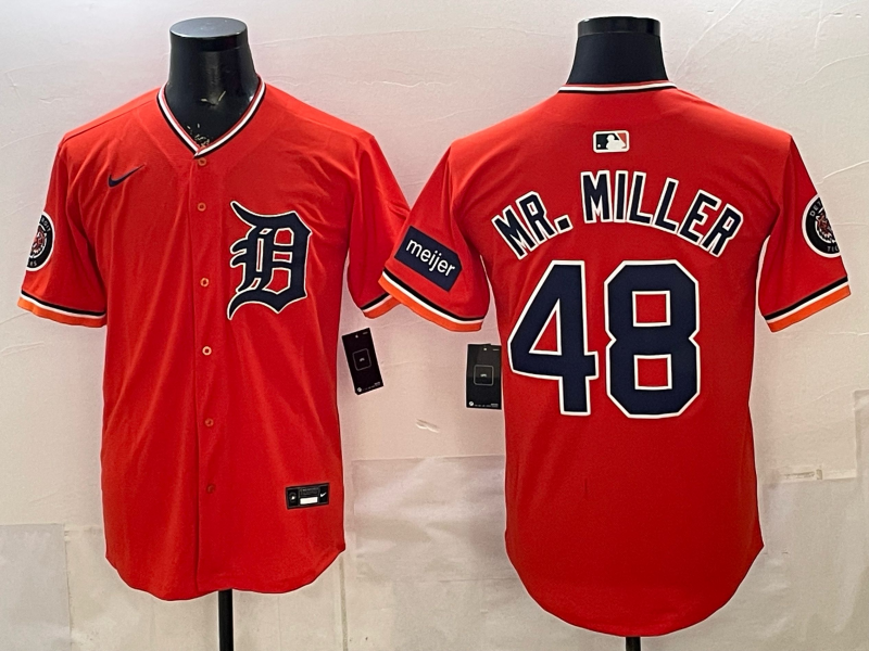 Men Detroit Tigers #48 Mr.Miller red Nike 2026 MLB Jersey 0419002